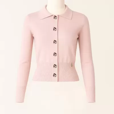 Cardigan em Malha Fina com Botões Decorativos Sahoco