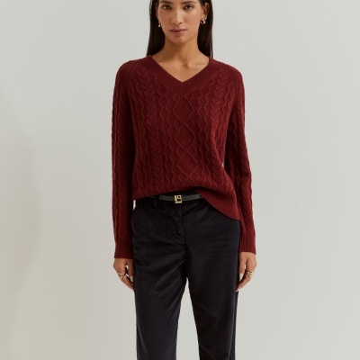 Camisola malha tricotada em lã Lion of Porches