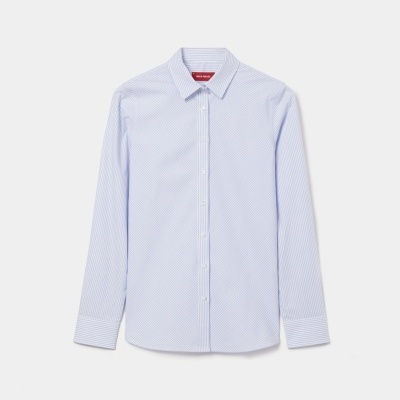 Camisa regular fit às riscas em algodão Lion of Porches