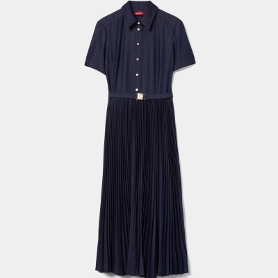 Vestido midi de manga curta Lion of Porches