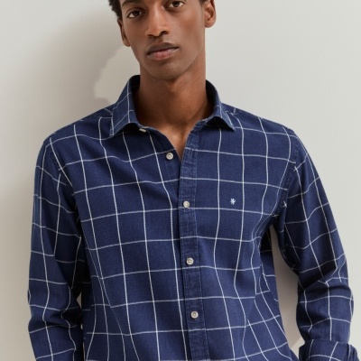 Camisa slim fit com padrão de quadrados Lion of Porches