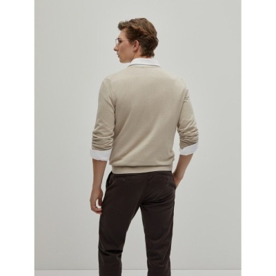 Pullover decote em V algodão e caxemira Decenio