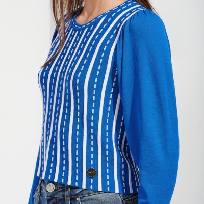 Camisola de malha com pespontos Sahoco