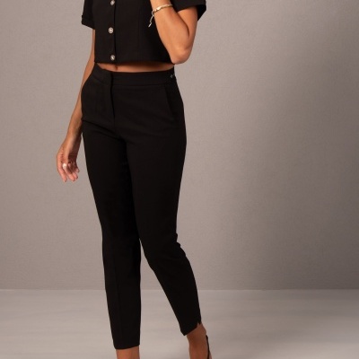 Calça clássica com cinto elástico Ferrache