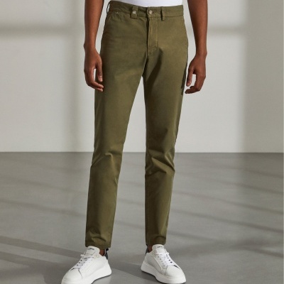 Calças slim fit chino de algodão stretch Lion of Porches