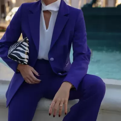 Blazer com aplicações nas laterais Scripta