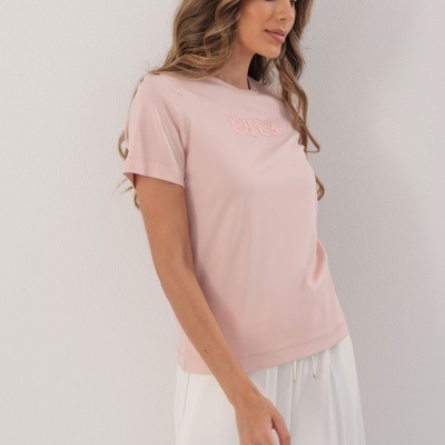 T-shirt com logótipo bordado Ferrache