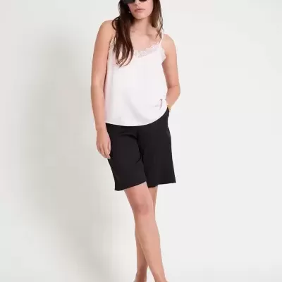 Top com alças finas decote em V Naf Naf