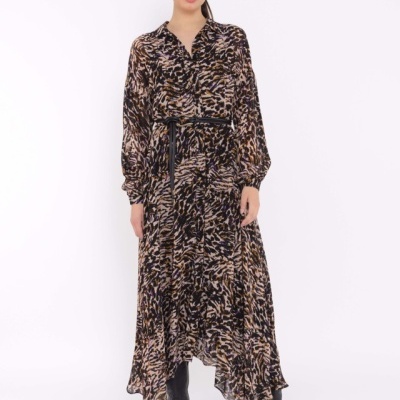 Vestido camiseiro comprido Arggido