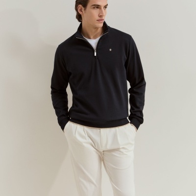 Camisola de manga comprida com meio fecho Lion of Porches