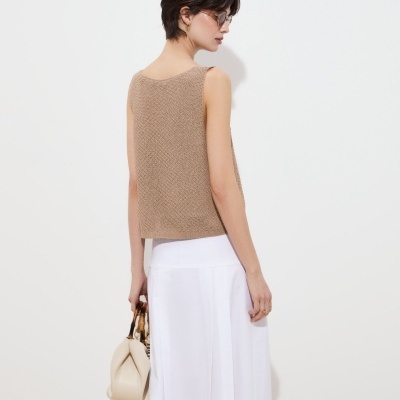 Top de malha tricotada Decenio