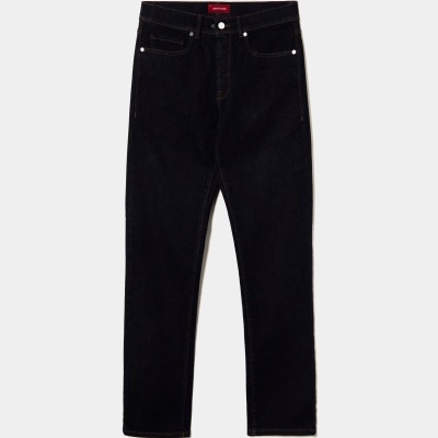 Calças denim regular fit lavagem escura Lion of Porches