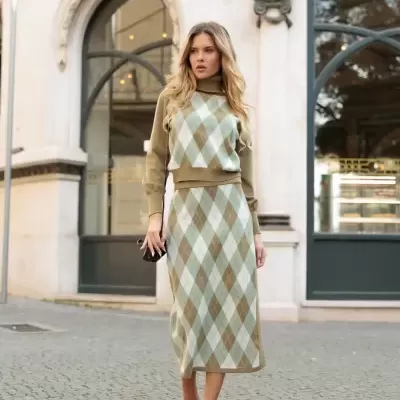 Camisola com padrão de losangos Scripta