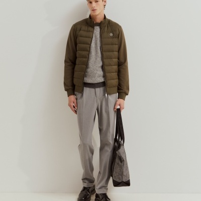 Casaco em tecido técnico com frente acolchoada Lion of Porches