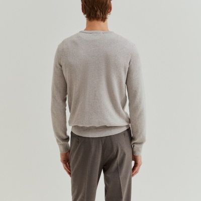 Camisola malha com textura em algodão Lion of Porches