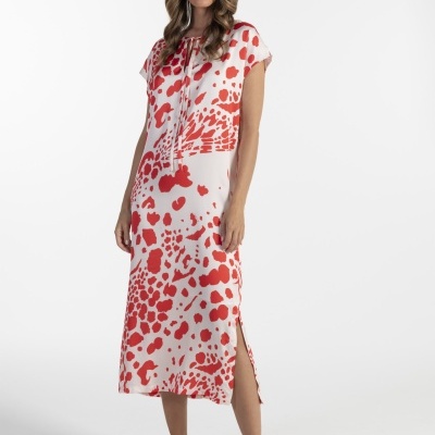 VESTIDO COM ESTAMPADO ANIMAL ANA SOUSA