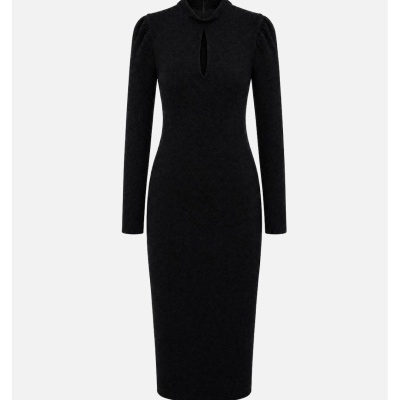 Vestido midi com lágrima Scripta