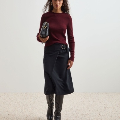 Camisola malha canelada em lã Decenio