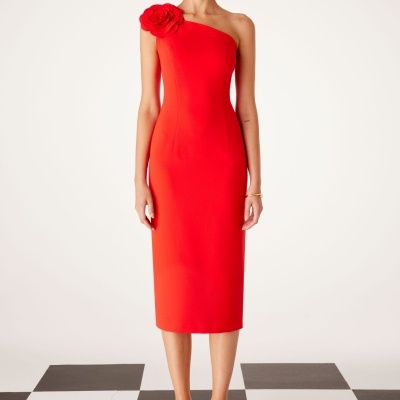 VESTIDO COM DECOTE ASSIMÉTRICO CARLA RUIZ