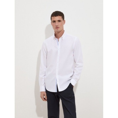 Camisa slim fit em algodão Decenio