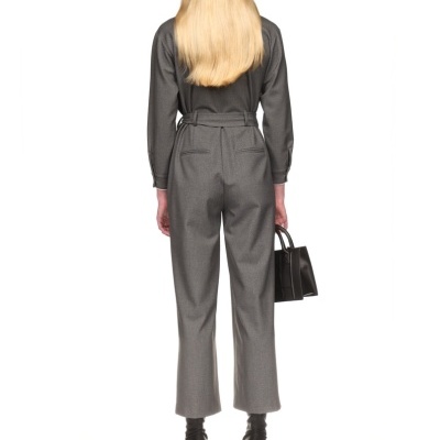 Macacão bolsos debruados em contraste Sahoco