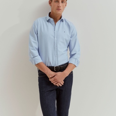 Camisa oxford slim fit de algodão Lion of Porches