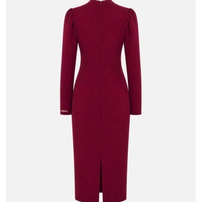 Vestido midi com lágrima Scripta