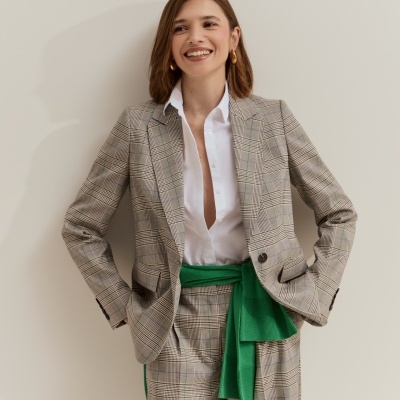 Blazer com padrão xadrez Lion of Porches