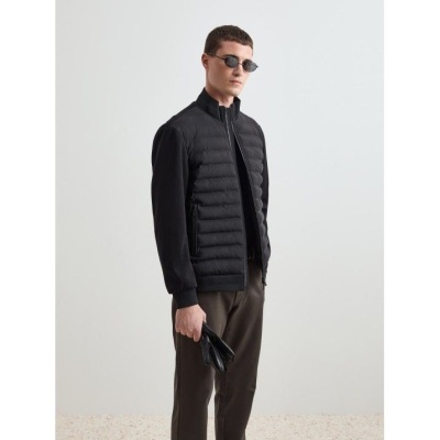 Blusão acolchoado com mangas de malha Decenio
