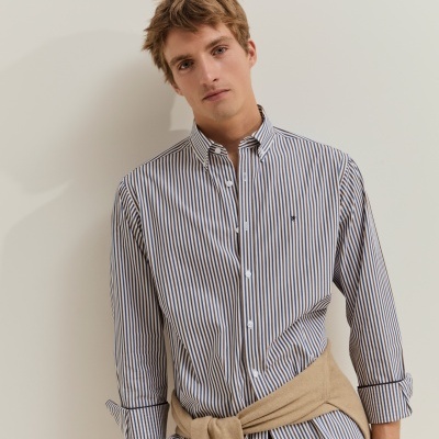 Camisa regular fit às riscas Lion Of Porches