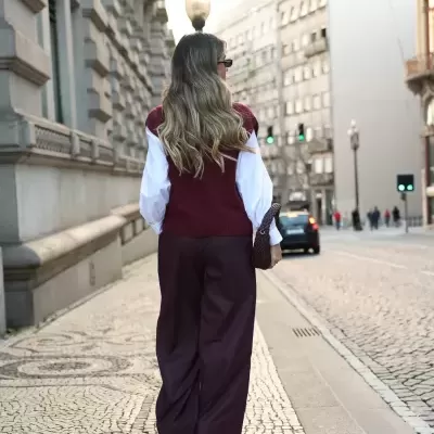 Colete com gola alta Scripta