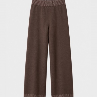 Calças de malha wide leg SMF