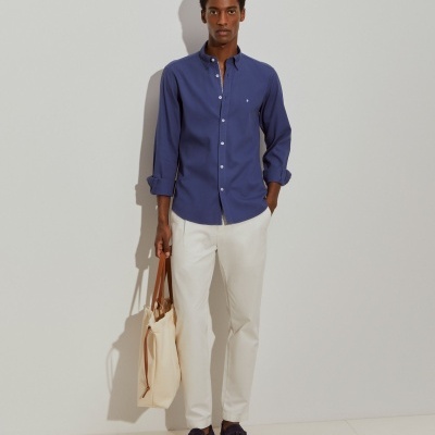 Camisa slim fit de algodão Lion of Porches