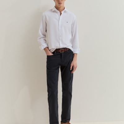 Camisa slim fit de algodão Lion of Porches