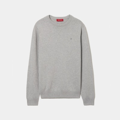 Camisola malha com textura em algodão Lion of Porches