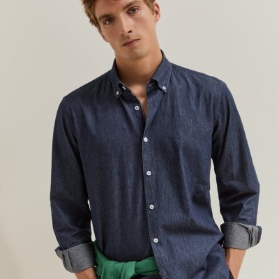 Camisa de ganga regular fit Lion of Porches