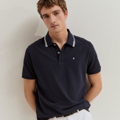 Polo de manga curta em algodão Lion of Porches