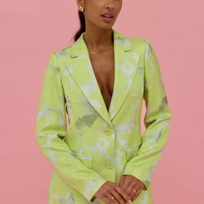 Blazer comprido estampado Scripta