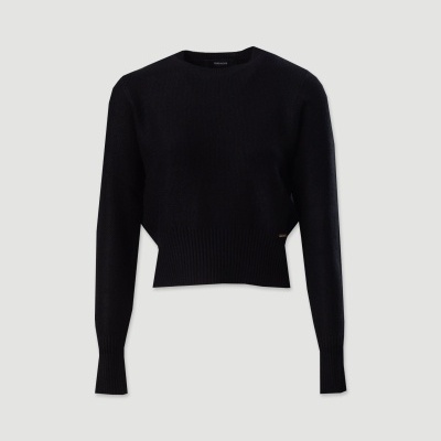 Camisola de malha curta com gola redonda Ferrache