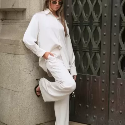 Camisa Fluida Acetinada Spaccio