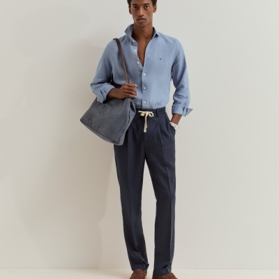 Calças chino de linho Lion of Porches