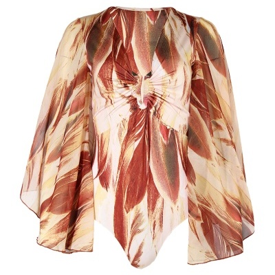 BODY ESTAMPADO MANGA FLUÍDA SAHOCO