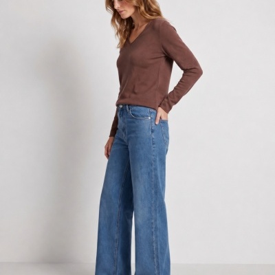 Calças de ganga wide leg SMF