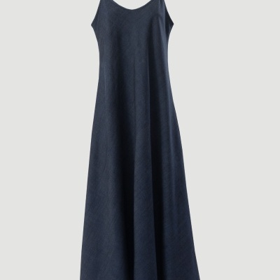 Vestido Comprido com Alças de Corrente Ferrache