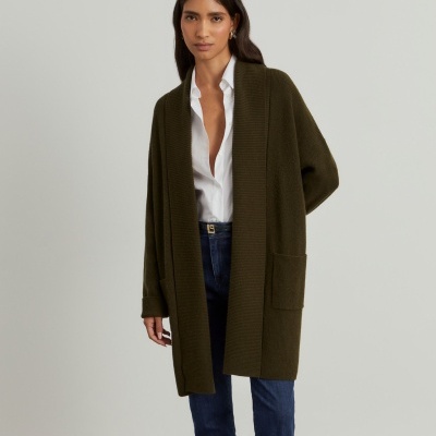 Casaco aberto malha tricotada Lion of Porches