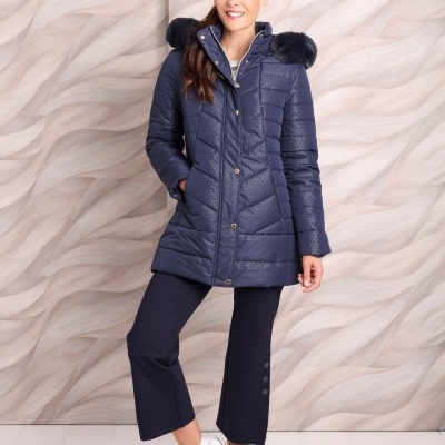 PARKA MEDIA ACOLCHOADA CAPUCHA PELO ROBERTO BASSI