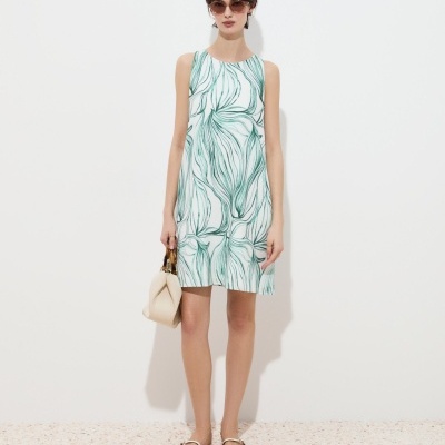 Vestido curto estampado Decenio