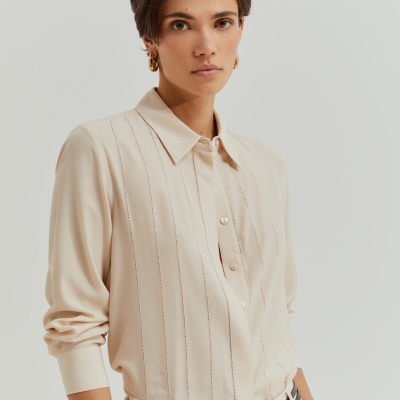 Camisa com bordado inglês Lion of Porches