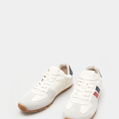 Sapatilhas em pele e camurça Lion of Porches