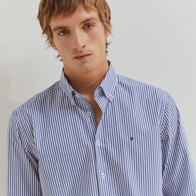 Camisa regular fit às riscas Lion Of Porches